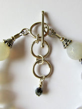 Load image into Gallery viewer, White Chalcedony Thai Silver Heart Bracelet