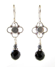 Load image into Gallery viewer, Black Chalcedony Quatrefoil 41" Necklace