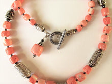 Load image into Gallery viewer, Natural Coral Durga Amulet Necklace