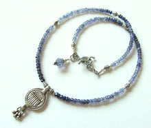 Load image into Gallery viewer, Iolite Seven-Mothers-and-a-Guardian Necklace