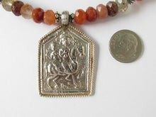 Load image into Gallery viewer, Rutilated Quartz Bhumiya Raj Hero Amulet Necklace