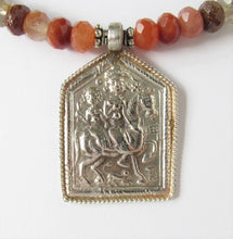Load image into Gallery viewer, Rutilated Quartz Bhumiya Raj Hero Amulet Necklace