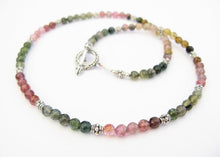 Load image into Gallery viewer, Faceted Tourmaline & Balinese Silver Necklace
