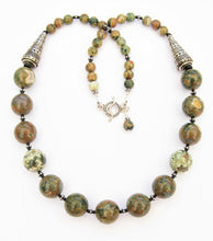 Load image into Gallery viewer, Rhyolite & Thai Silver 25" Necklace