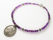 Load image into Gallery viewer, Amethyst Seven-Mothers-and-a-Guardian Amulet Necklace