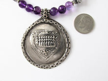 Load image into Gallery viewer, Amethyst Seven-Mothers-and-a-Guardian Amulet Necklace