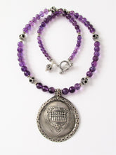 Load image into Gallery viewer, Amethyst Seven-Mothers-and-a-Guardian Amulet Necklace