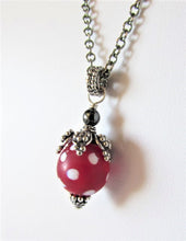 Load image into Gallery viewer, Red African Trade Bead 20" Pendant