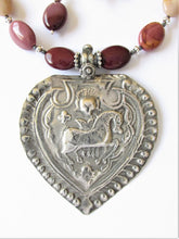 Load image into Gallery viewer, Mookaite Silver Horse Amulet Necklace