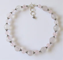 Load image into Gallery viewer, Rose Quartz & Balinese Silver Necklace