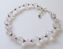Load image into Gallery viewer, Rose Quartz & Balinese Silver Necklace