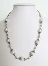 Load image into Gallery viewer, Nine Pearl & Balinese Silver Necklace