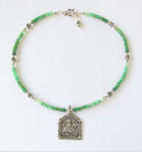 Load image into Gallery viewer, Chrysoprase Bhumiya Raj Hero Necklace