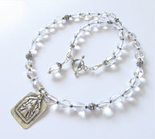 Load image into Gallery viewer, Quartz Goddess Lakshmi Amulet Necklace