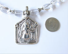 Load image into Gallery viewer, Quartz Vintage Goddess Amulet Necklace