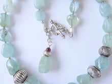 Load image into Gallery viewer, Aquamarine Goddess Parvati Amulet Necklace