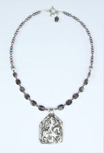 Load image into Gallery viewer, Black Moonstone & Pearl Bhumiya Raj Hero Necklace