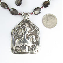 Load image into Gallery viewer, Black Moonstone & Pearl Bhumiya Raj Hero Necklace