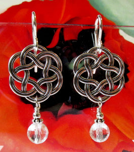 "Holiday Sparkle" Quartz & Silver Earrings