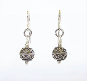 Small Granulated Balinese Silver Earrings - SPECIAL ORDER