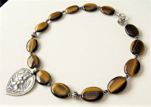 Tiger's-Eye Bheru Amulet Necklace