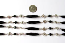 Load image into Gallery viewer, Black Chalcedony Quatrefoil 41&quot; Necklace

