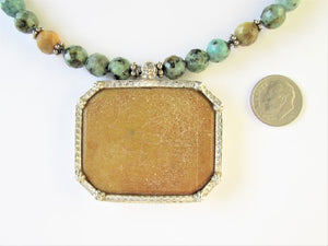 "Blessings" Necklace with African Turquoise
