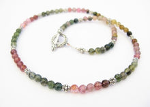 Load image into Gallery viewer, Faceted Tourmaline &amp; Balinese Silver Necklace

