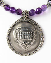 Load image into Gallery viewer, Amethyst Seven-Mothers-and-a-Guardian Amulet Necklace
