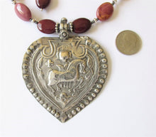 Load image into Gallery viewer, Mookaite Silver Horse Amulet Necklace

