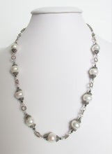Load image into Gallery viewer, Nine Pearl &amp; Balinese Silver Necklace
