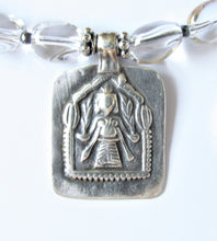 Load image into Gallery viewer, Quartz Goddess Lakshmi Amulet Necklace
