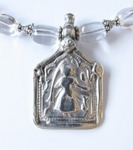 Quartz Vintage Goddess Amulet Necklace