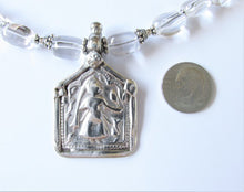 Load image into Gallery viewer, Quartz Vintage Goddess Amulet Necklace
