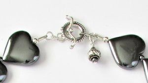 Heart-to-Heart Thai Silver & Hematite Necklace
